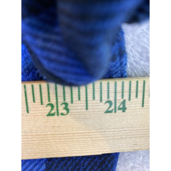 Gander Mountain Heavyweight Flannel Shirt Men's XLT Blue Plaid Cotton Shacket - Picture 6 of 9